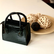 Load image into Gallery viewer, Black Croc handle/ Cross Body handbag
